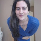 goddess green eyed blue cardigan