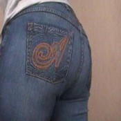 girl jeans farts