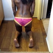 black girl - pooping my panties - solo scat