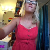 4k red dress, no undies soft and wet sunnybunzcamgirl