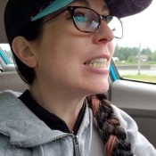 nerdy faery pissing in a cup in my car