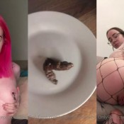 cute girl takes a shit on a plate petiteprincesslexi