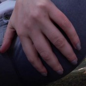 grey jeans in the road hd faye taylor