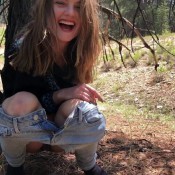 lexie fux pee compilation in the forest 