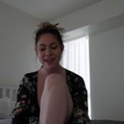 ashley alban - jerking to sis-in-law-s feet