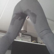 blonde grey tights poop the fart babes