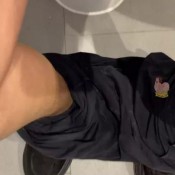 sarcastics3x sliding down my black leggings