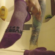Pandorasg Pee On Purple Socks