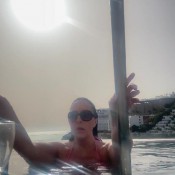 Theemmarie Piss Drinking At Poolside