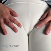 Mariposacamgirl White Leggings Farts